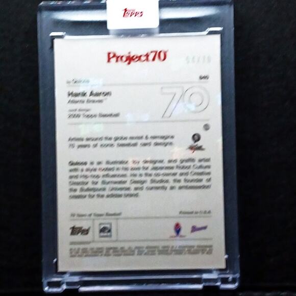 Topps Project 70 Rainbow Foil 54/70 Card #840 - Hank Aaron 2009 by Quiccs - Picture 4 of 7